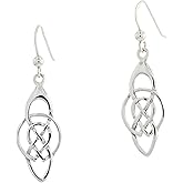 Jewelry Trends Celtic Irish Infinity Knot Sterling Silver Dangle Earrings