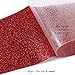 RUSPEPA Glitter Heat Transfer Vinyl -Glitter Flake Design Great for T-Shirt, Garments Canvas Bags and Other Fabrics-19.5 X 12Inch-Red