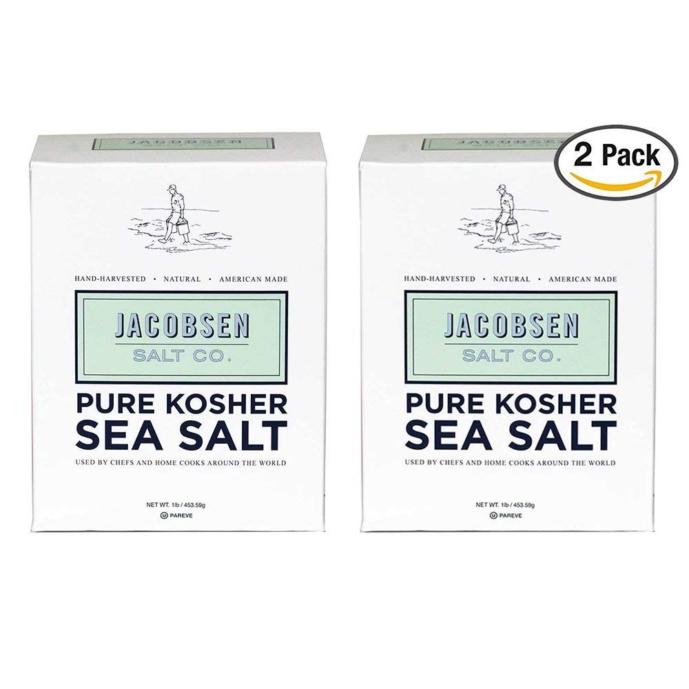Pure Kosher Sea Salt, 1 Pound, Jacobsen Salt Co., 2 Pack Bundle