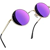 Joopin Hippie Round Sunglasses for Women Men Small Circle Sun Glasses Polarized UV400 Protection