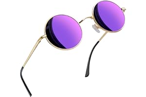 Joopin Hippie Round Sunglasses for Women Men Small Circle Sun Glasses Polarized UV400 Protection