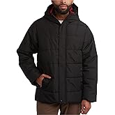 CANADA WEATHER GEAR Mens Winter Puffer Jacket - Heavyweight Insulated Ski Jacket Hooded Mens Coats Weather Resistant Coat