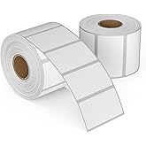 OausTect Direct Thermal Labels 2.25 x 1.25 Inches Barcode Address Labels, Self-Adhesive Shipping Labels, Compatible with Rollo/Zebra Thermal Printer Labels(2 Rolls, 1000 Labels/Roll)
