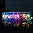 TPHRAVAL Nixie Clock, Ex-USSR IN12 Clock with 6 Tubes, WiFi Timing, 12/24 Hour Switching, Multiple RGB Lighting Modes, Creative Desktop Decoration, Vintage Desktop Ornament