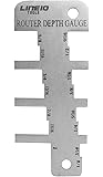 LINE10 Tools Router Depth Gauge, Setup Bit Height from 1/8 to 1 Inch