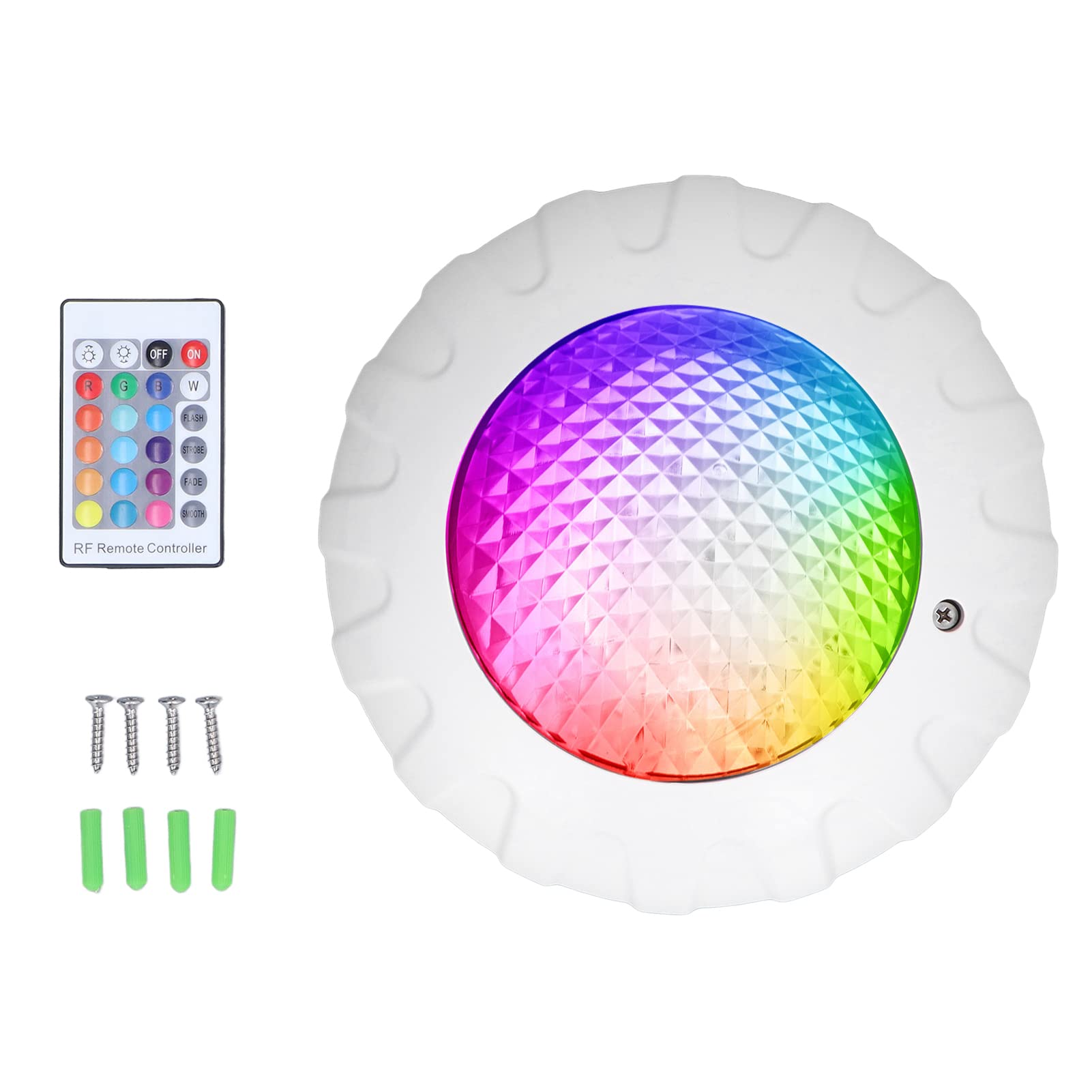 Prevessel LED Pool Lights with Remote Control,Waterproof RGB Colorful Disco Bath Spa Lights Pool Lamp for Pond Fountain Pool