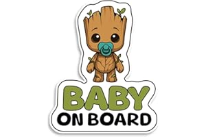 BRATIKI Baby on Board Signs for Car, Superhero on Boardl, Waterproof and UV-Resistant Baby on Board Sticker, Durable Sign for Safety Awareness, Easy to Apply for Window or Bumper
