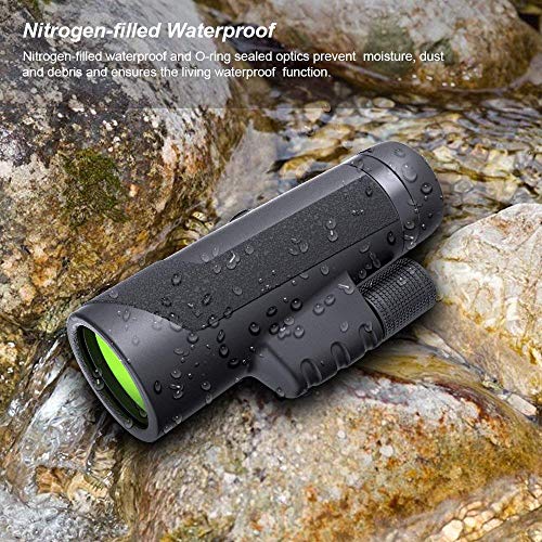 12x50 Monocular Telescope, HOKONE HD Compact Monocular Scope With Retractable Eyepiece, Phone Clip and Waterproof BAK4 Prism for Bird Watching/ Outdoors /Hunting/Camping/ Ball Games/ Concerts - Thumbnail 3