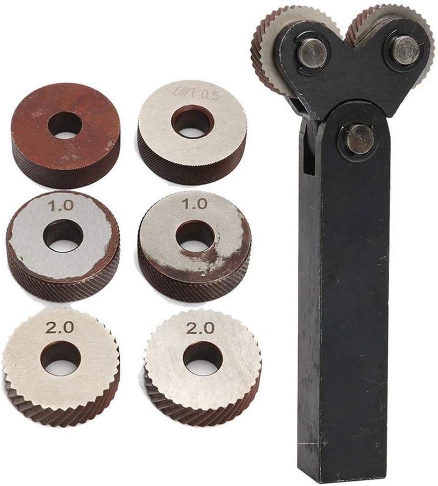 Baugger Hand Knurling Tool 7Pcs Steel Dual Wheel Knurling Tool Set baugger-hand-knurling-tool-7pcs-steel-dual-wheel-knurling-tool-set