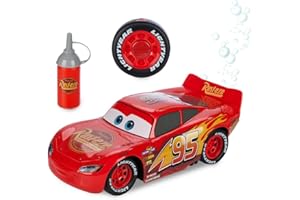 Disney Store Official Lightning McQueen Bubble-Blowing Remote Control Car - 2.4GHZ RC Cars with Bubble Fluid Refill - Toddler Boy Toys Inspired by Pixar's Cars - Light Up Fun for Little Racers