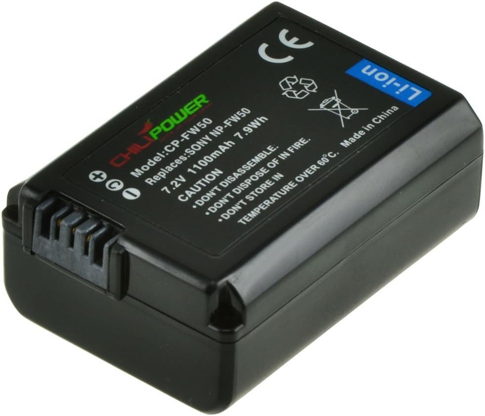 Chargeur USB Pour Batterie NP-FW50 Sony – Petit, Léger, Pour Alpha NEX, A6000, ILCE-7, A7, Etc.