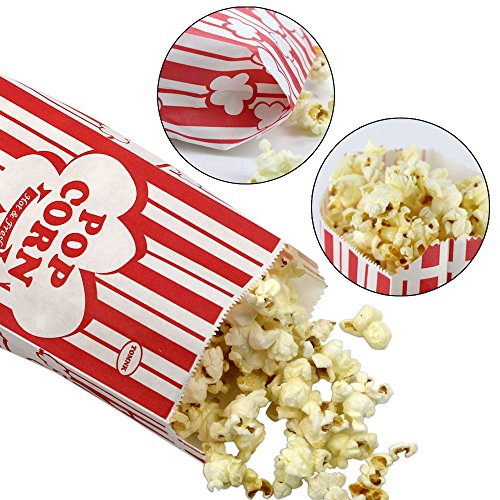3 Tomnk+100pcs+Paper+Popcorn+Bags