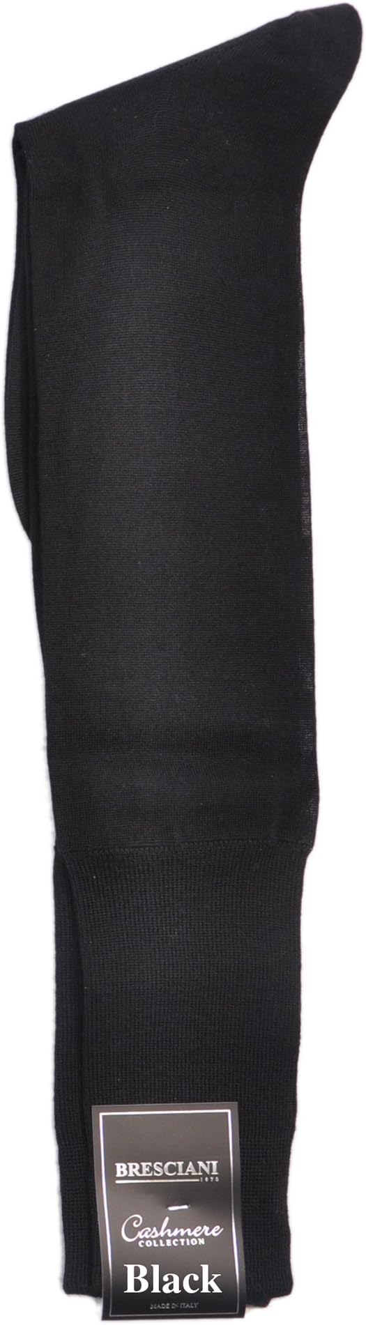 Bresciani Men's 100% Pure Cashmere Over-the-Calf Dress Socks 1 Pair