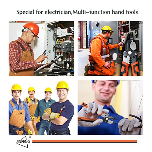 Jinfeng 8 inch Wire Stripper and Wire Cutters,Cable Cutter Multi-function Hand Tool - Thumbnail 6