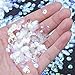 Blulu Crystal Iridescent Cupped Sequins Craft Cupped Sequins Bulk Loose Cupped Sequins, 6 mm, 50g