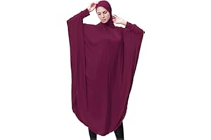 khalat Women's One-Piece Muslim Abaya Dress Large Overhead Prayer Ramadan Long Hijab Dress