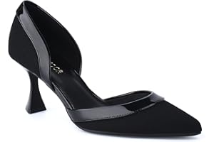 JENN ARDOR Women's Pumps Low Heels Pointed Closed Toe Kitten Dress Shoes for Women Comfortable Stiletto Heeled Sandals Classic Wedding Party D'Orsay Work Pumps
