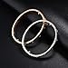 JAJAFOOK Silver/18K Rose Gold Plated Bangle Bracelet, Stainless Steel with Crystal, Screwdriver Opening Love Bracelets for Women and Men
