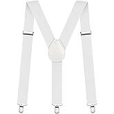 AOMIG Men's Braces with Strong Metal Clips, 3.5cm Wide Heavy Duty Suspenders