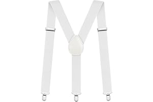 AOMIG Men's Braces with Strong Metal Clips, 3.5cm Wide Heavy Duty Suspenders