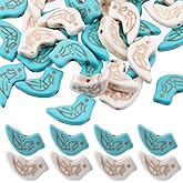 SUNNYCLUE 1 Box 100PCS Turquoise Gemstone Beads Gemstone Animal Beads Natural Small Precious Blue Bird Peace Dove Carved Genuine Stone Loose Spacers for Jewelry Making Beading Kit Bracelets DIY