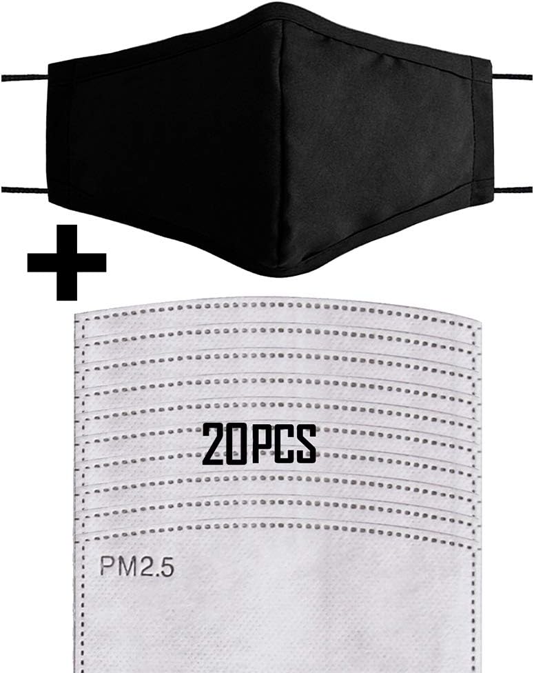 Surkat Kid Mouth Mask with Filter, Anti Dust Pollution Half Face Mask Washable Cotton Mask Cover