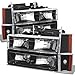 AKKON - For Chevy C/K Series Silverado Suburban Tahoe Pickup Truck Black Housing Headlight + Bumper + Corner Light Set