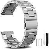 Nixiamy Nxiamy Quick Release Stainless Steel Watch Band Metal Matte brushed Watch Strap 16mm 18mm 20mm 22mm 24mm Smartwatch Replacement Band Men Women