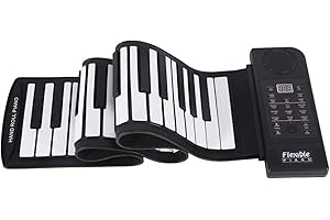 Demeras Portable 61 Keys Roll Up Piano,Electronic Digital Music Keyboard Piano,Roll Up Keyboard Piano Electronic Piano Keyboa