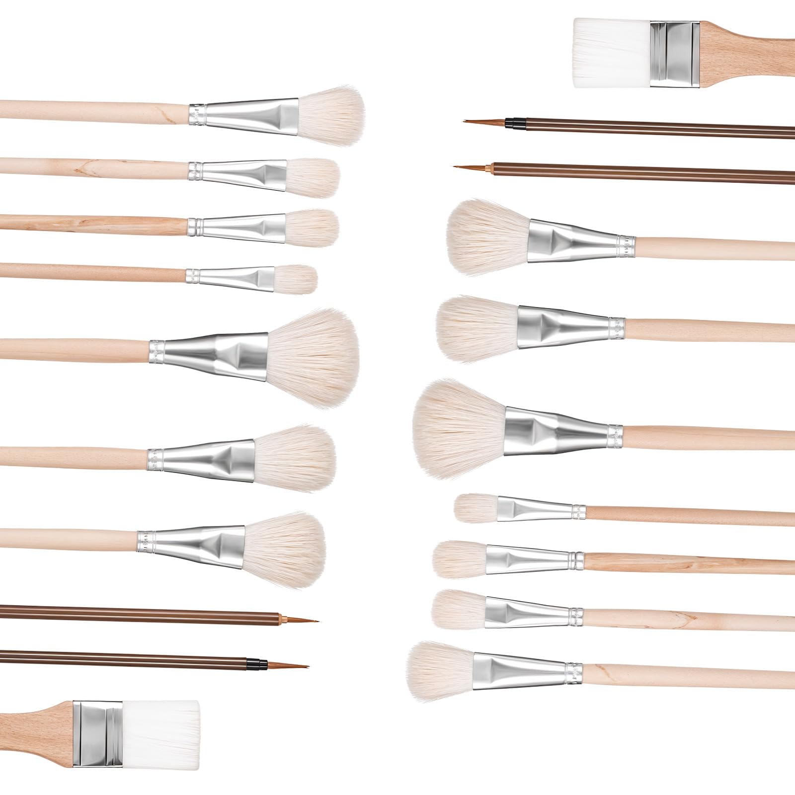 View 1 of 10 Pcs Pottery Glaze Brushes Mop Brush for Acrylic Ceramic Brushes Set Watercolor Paintbrush Painting Goat Hair Blending Brush Underglaze Paintbrush for Pottery Wool Art Tool for Oil Acrylic