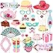 30 Pcs Tea Party Decorations for Adults Photo Booth with Stick Tea Party Photography Background Graduation Props Garden Party Decorations Wedding Props Wooden Sunglasses Handheld