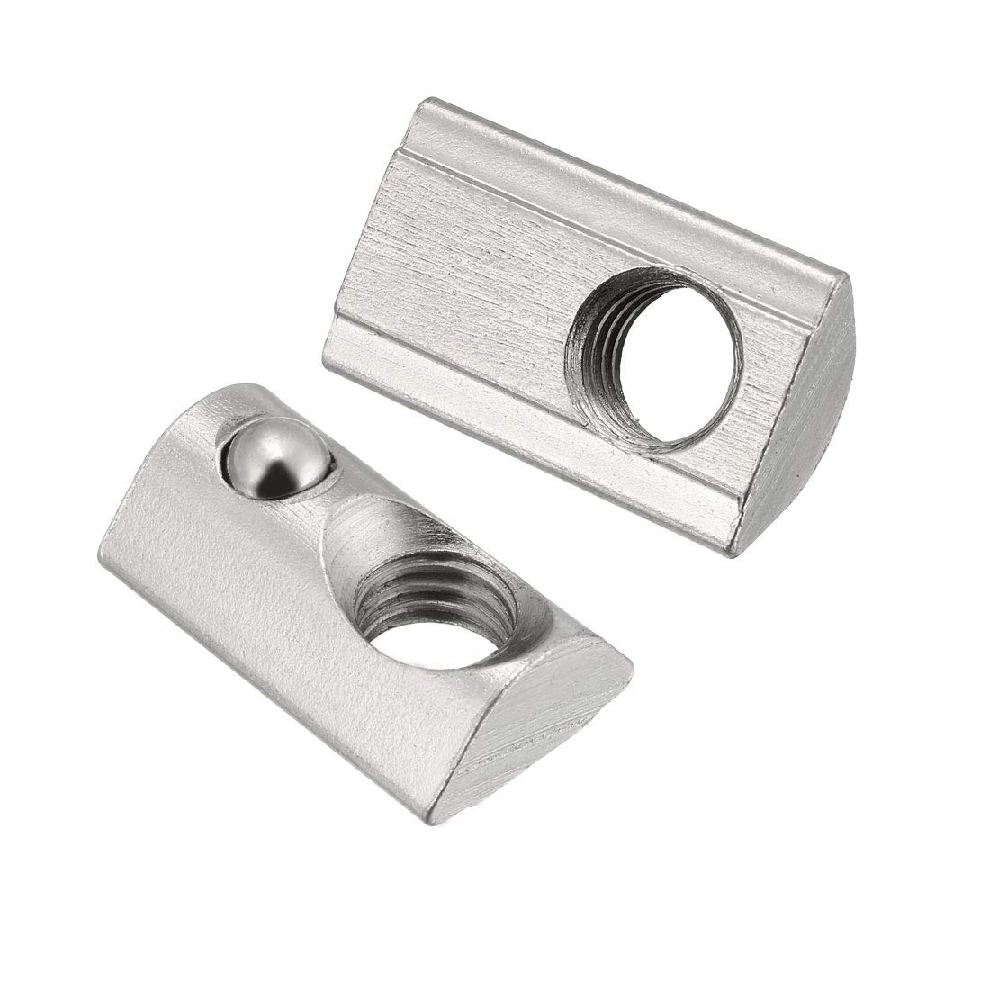 sourcing map Roll-In Spring M8 T Nut, Roll Ball Elastic Nuts for 4040 Series Aluminum Extrusion Profile Suitable for Aluminum Profile With 8mm Groove Depth, Pack of 10
