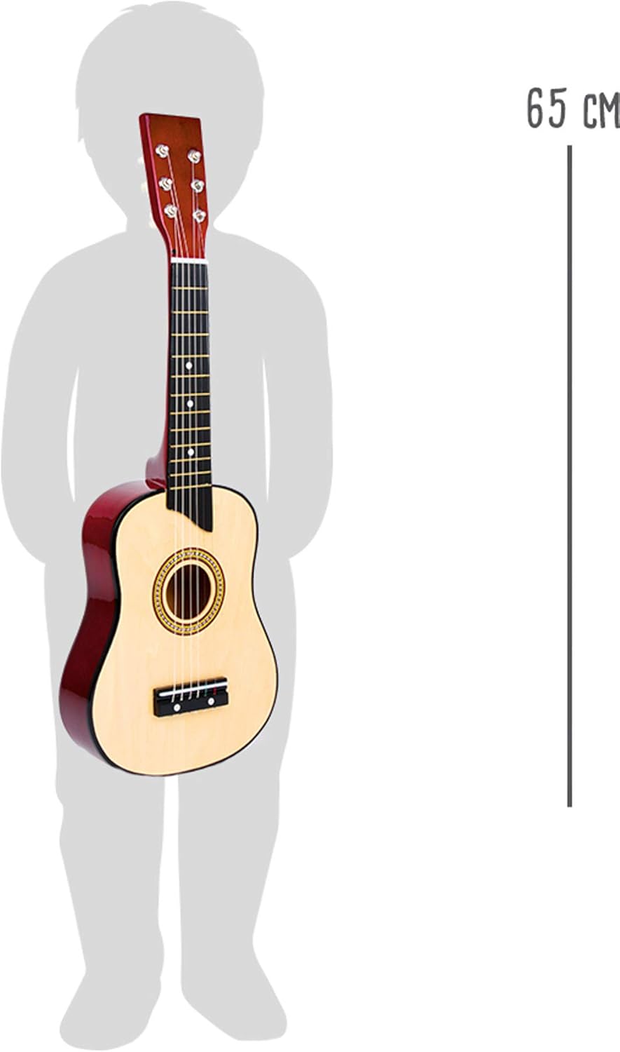 small foot 3307 Toy Guitar "unplugged" made of wood, with six metal strings and plectrum, suitable for children from 3 years on - Image 5
