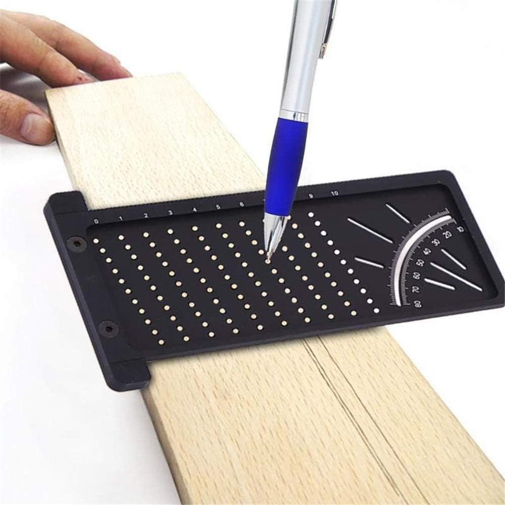 TTAototech Mark Line Gauge, Cross-Out Ruler Scribe Measuring Tool for Carpenter Woodworking Furniture Plastic Precision
