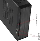 Ocobudbxw FH05 Mini ITX Desktop Chassis Metal Office Home PC Case USB2.0 view 5