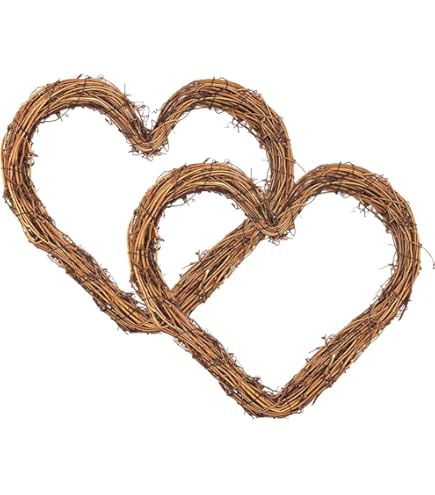 Anneau De Couronne De Vigne Naturelle Coeur En Rotin Naturel Décoration