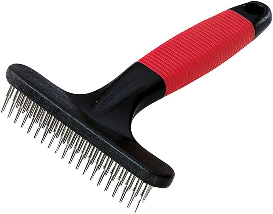 Ferplast GRO 5874 Dog Rake Comb Rotating Teeth, 11 x 3 x 15