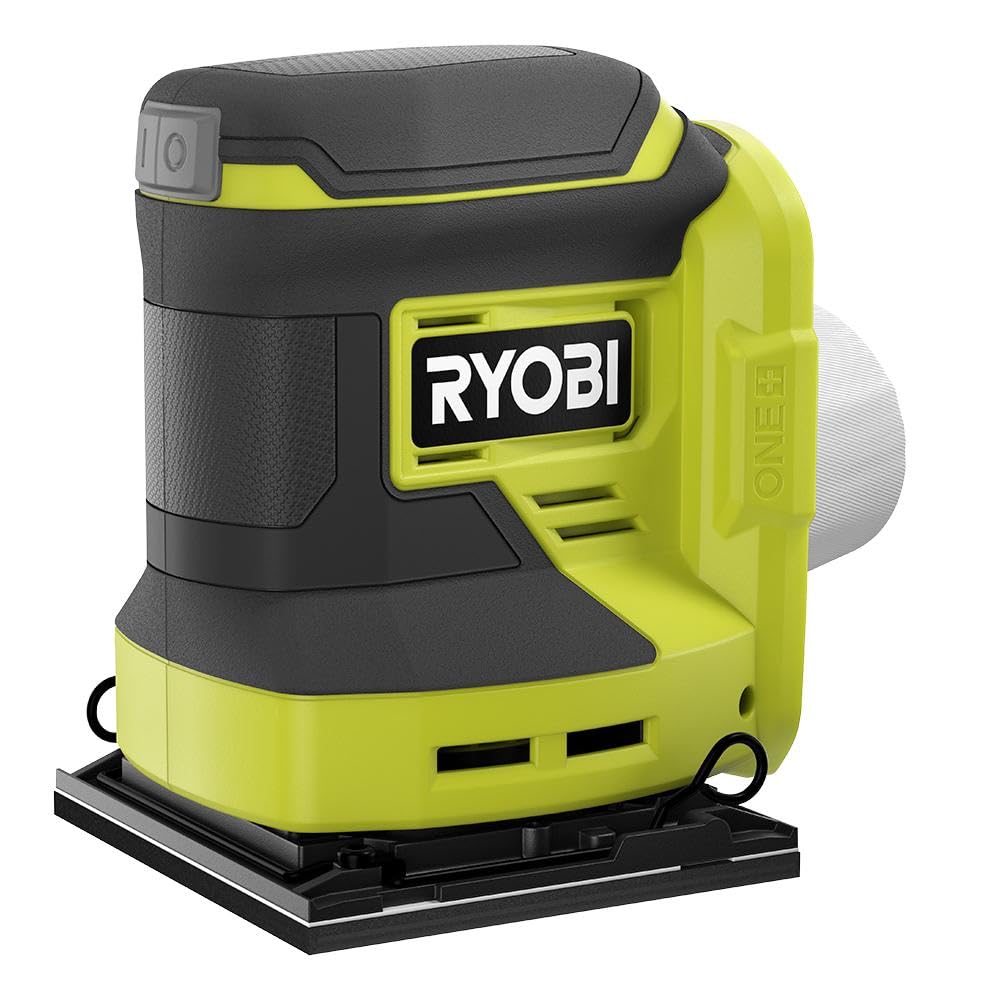 Cordless RYOBI ONE+ 1/4 Sheet Sander Kit 14000 OPM, Quick Paper
