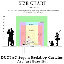 DUOBAO Sequin Backdrop 4x7Ft