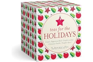 The Republic of Tea – Holiday Teas Assortment, 24 Individually-Wrapped Tea Bag Samples | Peppermint, Cinnamon, Vanilla, Pumpkin Spice