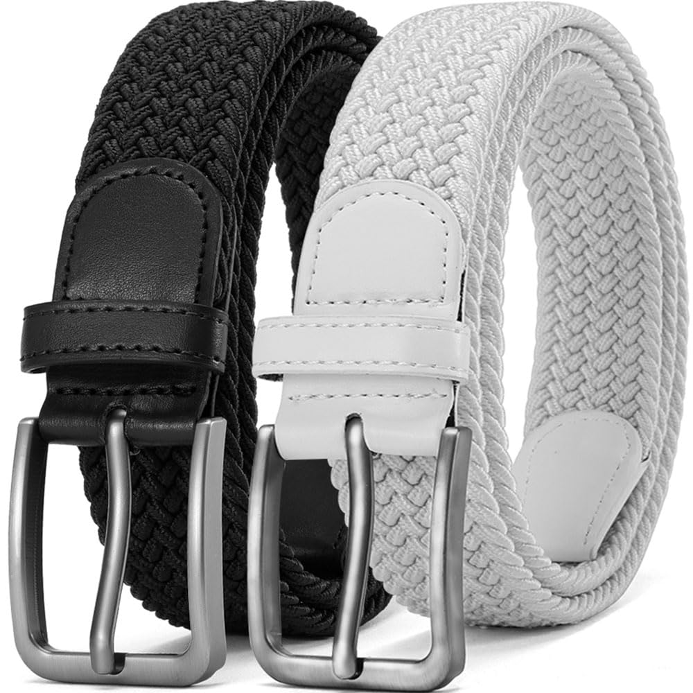 Elastic Braided Belt for Men Pack Stretch Woven Belt casual Fabric Golf 
