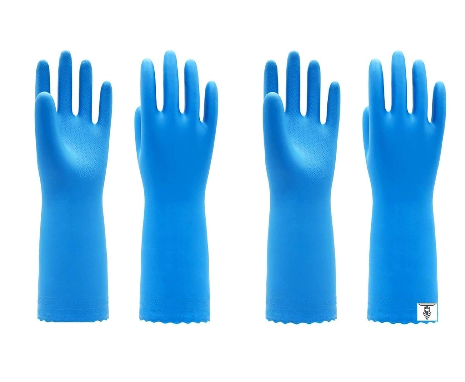 TARGET HYGIENE Reusable Long Sleeves Rubber Cleaning Gloves Set for