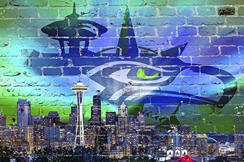Seattle City Skyline Street (75" x 50")