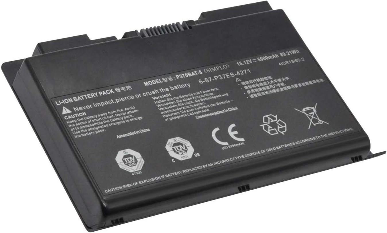 P370BAT-8 6-87-P37ES-427 6-87-P37ES-4271 Laptop Battery For Clevo P370EM P370SM P370SM3 P370EM3 P370SM-A P375SM P377SM-A P751ZM Series For SAGER NP9380 NP9380-S NP9390 (15.12V 5900mAh 89.21Wh) - Image 3