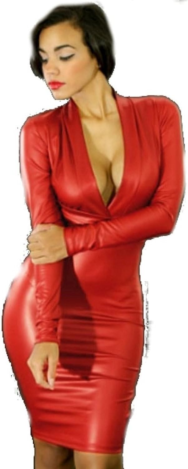 red vinyl dress uk