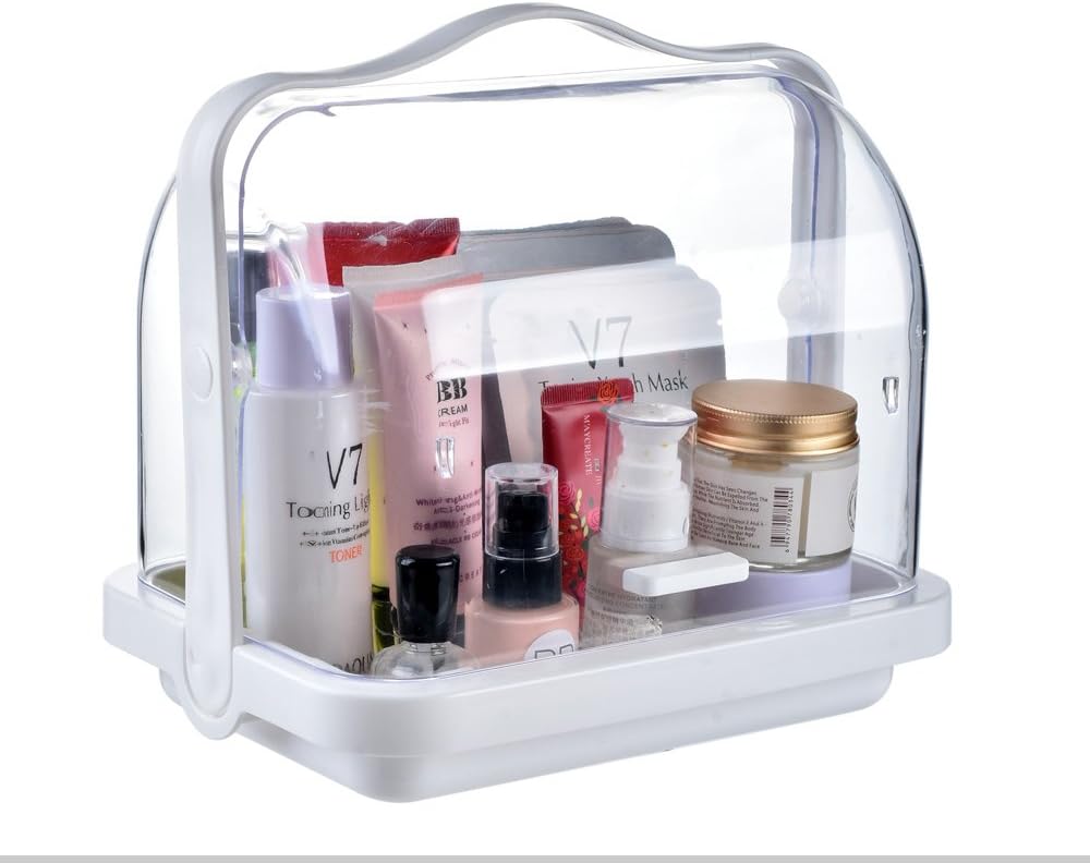 Amazon N Zメイク収納ケース 化粧品収納ボックス スキンケア収納ケース 入浴用品ボックス カバー付き 防水防塵メイクボックス ポータブル 透明abs 化粧品収納ボックス S N Z メイクボックス 通販