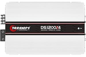 Taramps DS 1200x4 2 Ohms 1200 Watts RMS 4-Channel 300x4 Watts RMS, Class D Full Range, Crossover High/Low Pass Fixed, Bridged