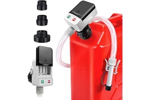 KOULATE Portable Electric Fuel Tank Siphon Hose Transfer Pump with Nozzle Battery Powered Operated, Gas Cans for Gasoline, Di