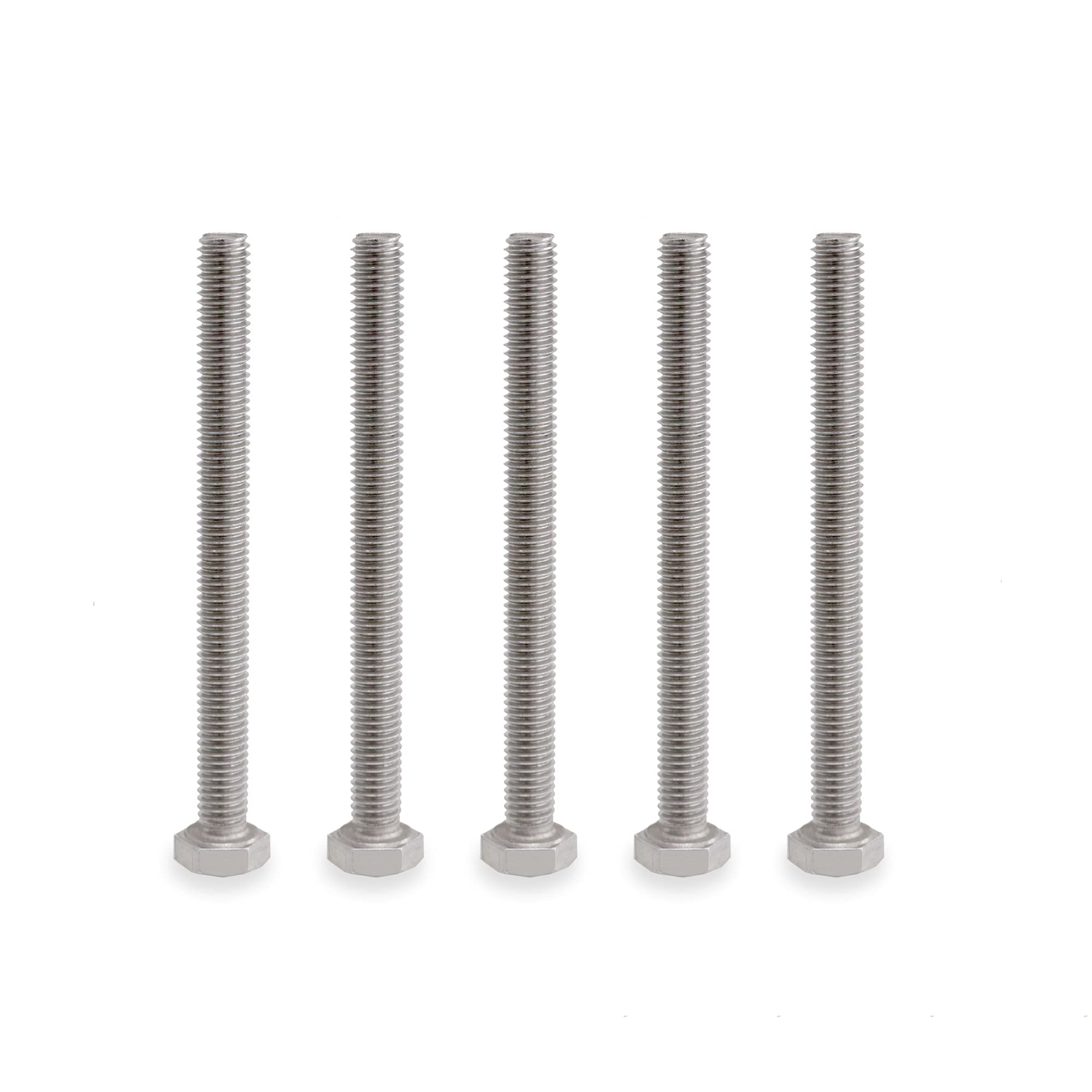 Photo 1 of VictorsHome M8 Hex Head Bolt Screw, M8-1.25 x 90mm Stainless Steel 18-8 304 A2-70 Fully Threaded Hex Bolts 5pcs