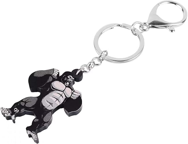 Amazon かわいいゴリラキーホルダーキーリング動物大きなキーホルダー女性のためのキッズフレンズパーティーギフトズボンの装飾 Glkikndia キーホルダー チェーン